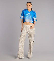 Ultra Game NFL Detroit Lions Mesh Crop Top