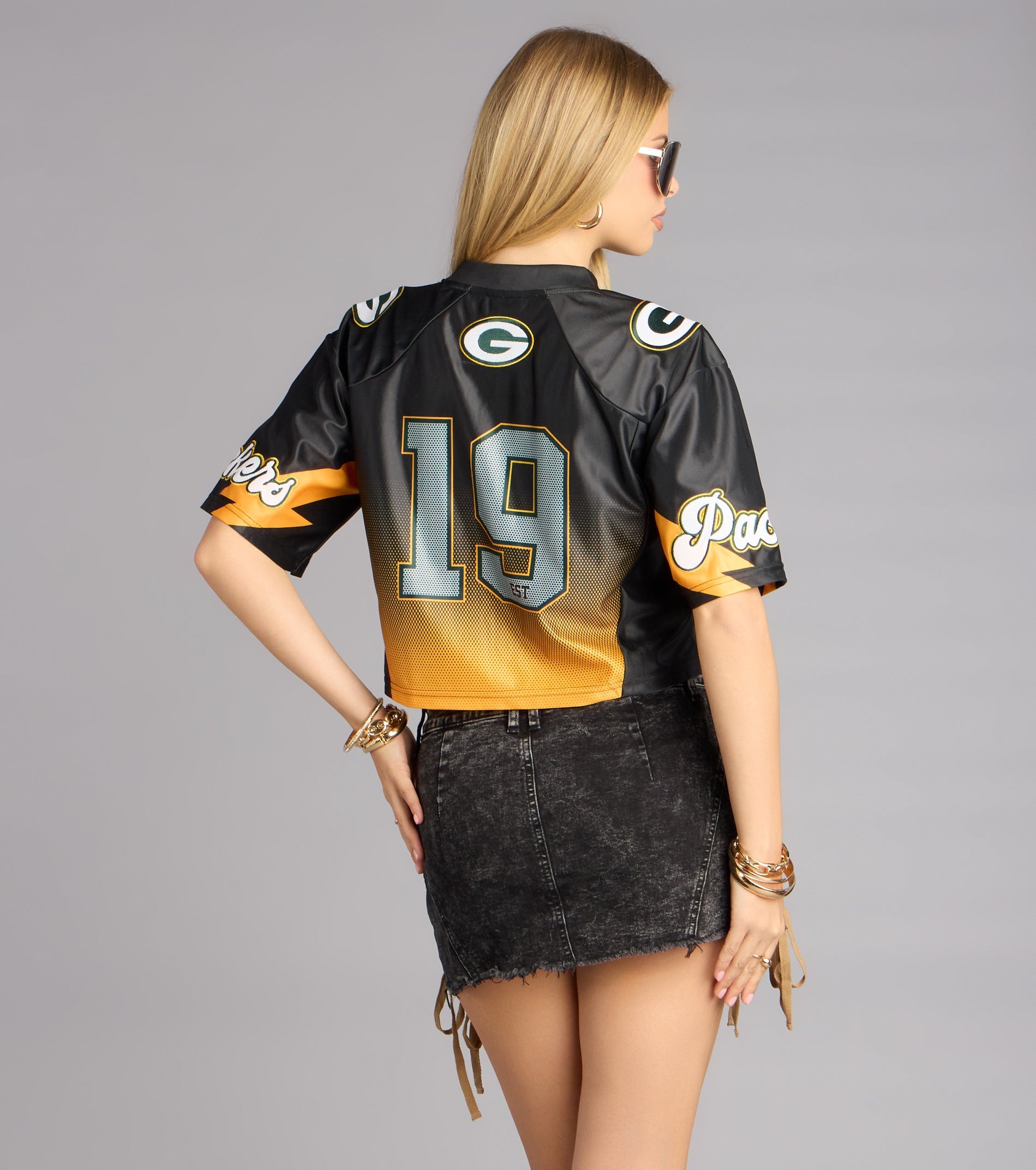 Ultra Game NFL Green Bay Packers Mesh Crop Top