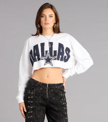 Ultra Game NFL Dallas Cowboys Crop Sweatshirt