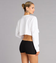 Ultra Game NFL Las Vegas Raiders Crop Sweatshirt