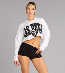 Ultra Game NFL Las Vegas Raiders Crop Sweatshirt