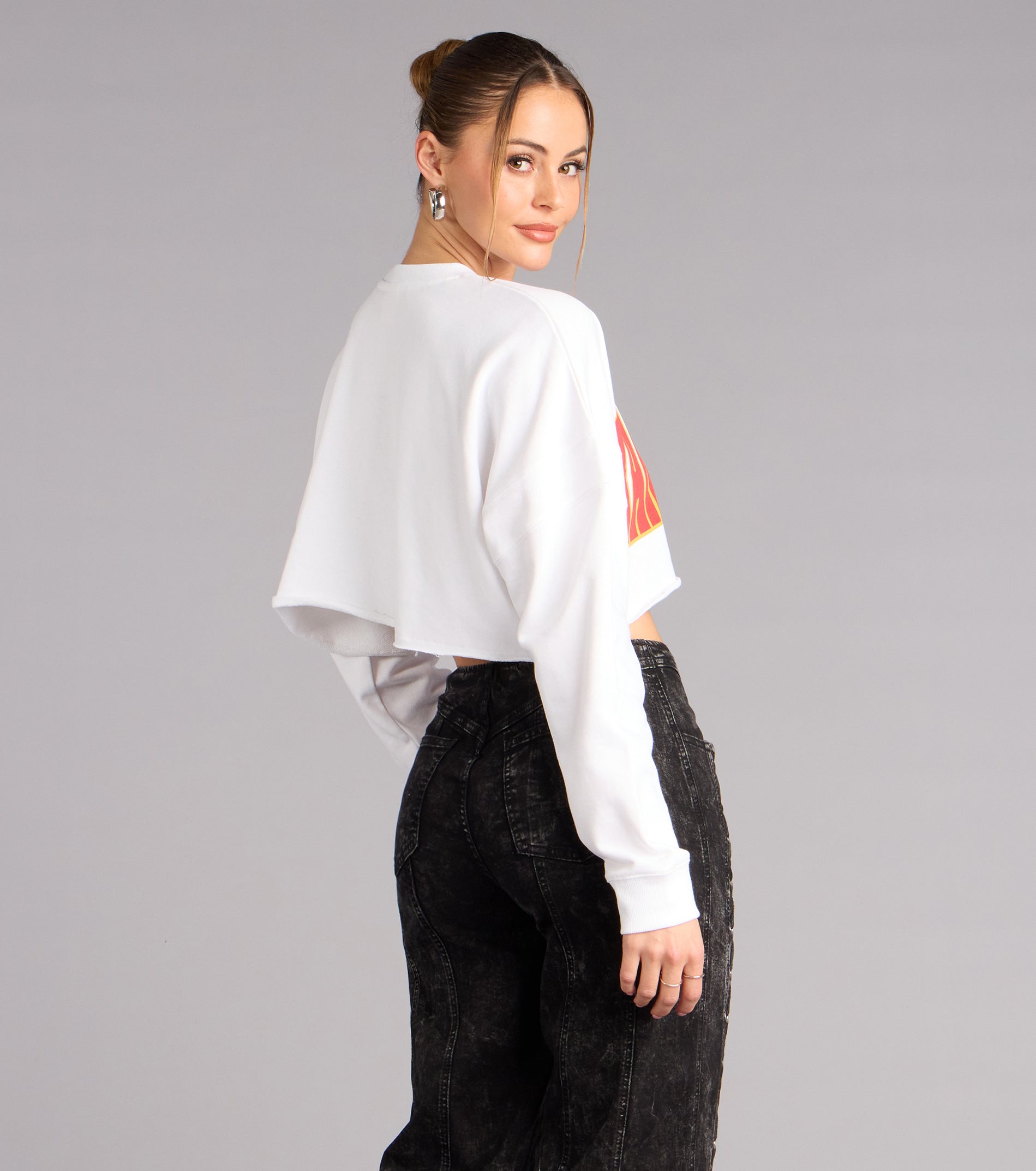 Ultra Game NFL Kansas City Chiefs Crop Sweatshirt