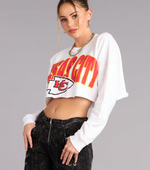 Ultra Game NFL Kansas City Chiefs Crop Sweatshirt