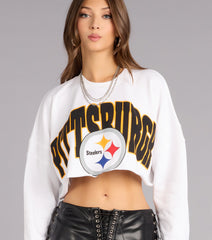 Ultra Game NFL Pittsburgh Steelers Crop Sweatshirt