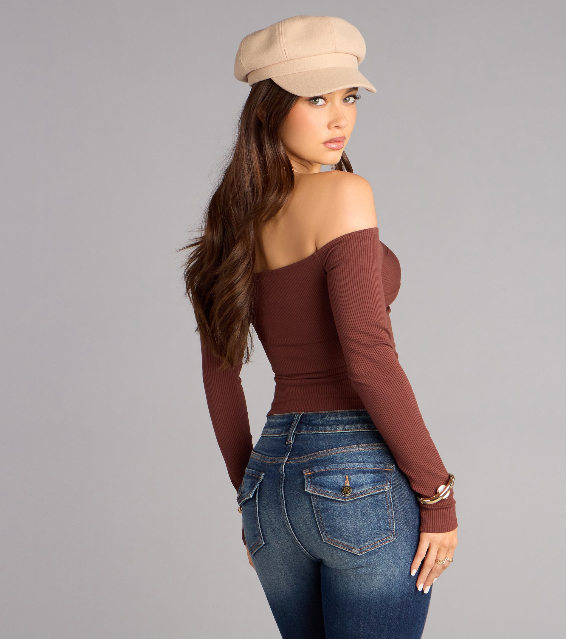 Lowkey Allure Knit Off-The-Shoulder Top