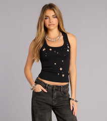 Studded With Attitude Tank Top