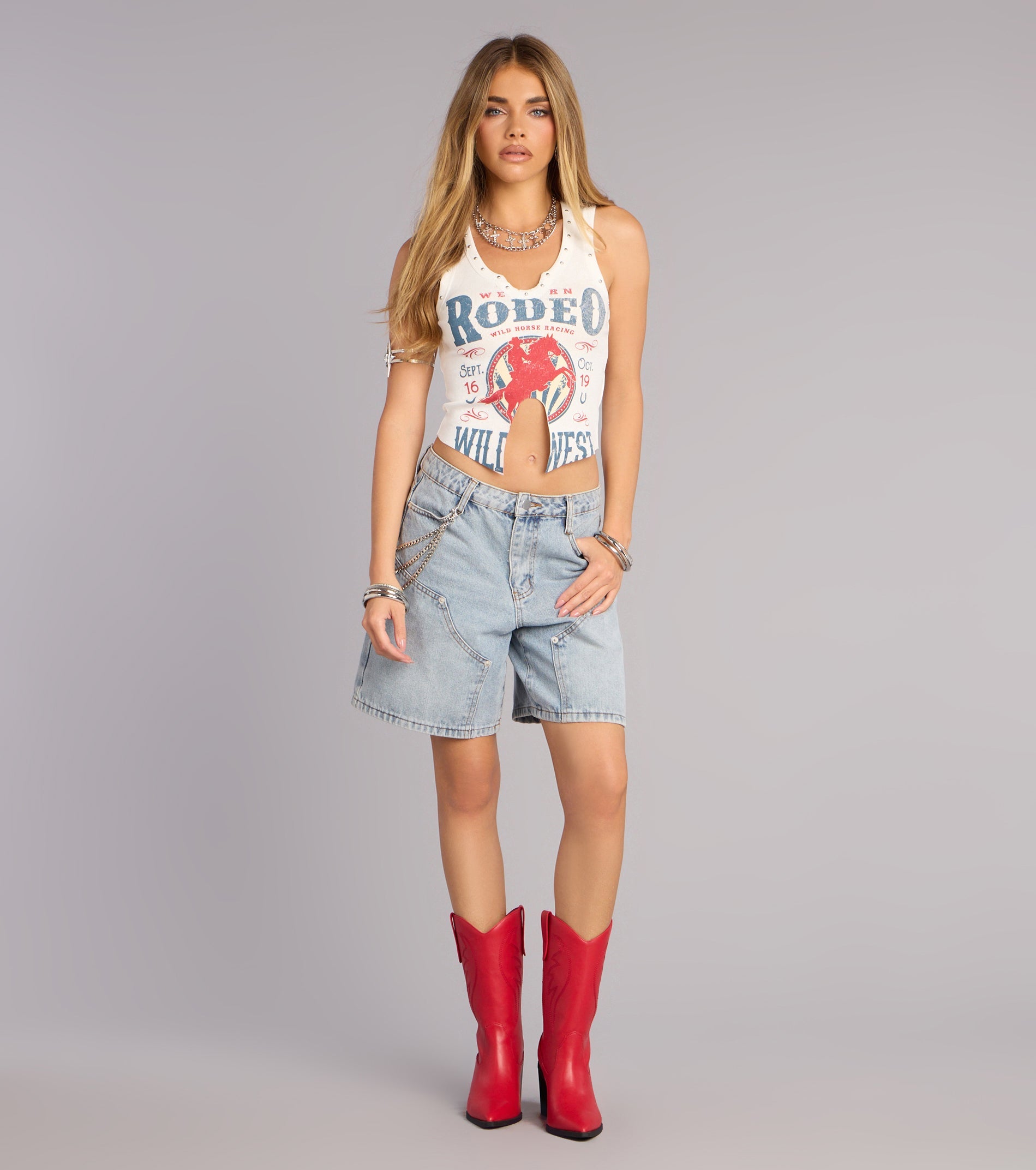 Wild West Rodeo Graphic Tank Top