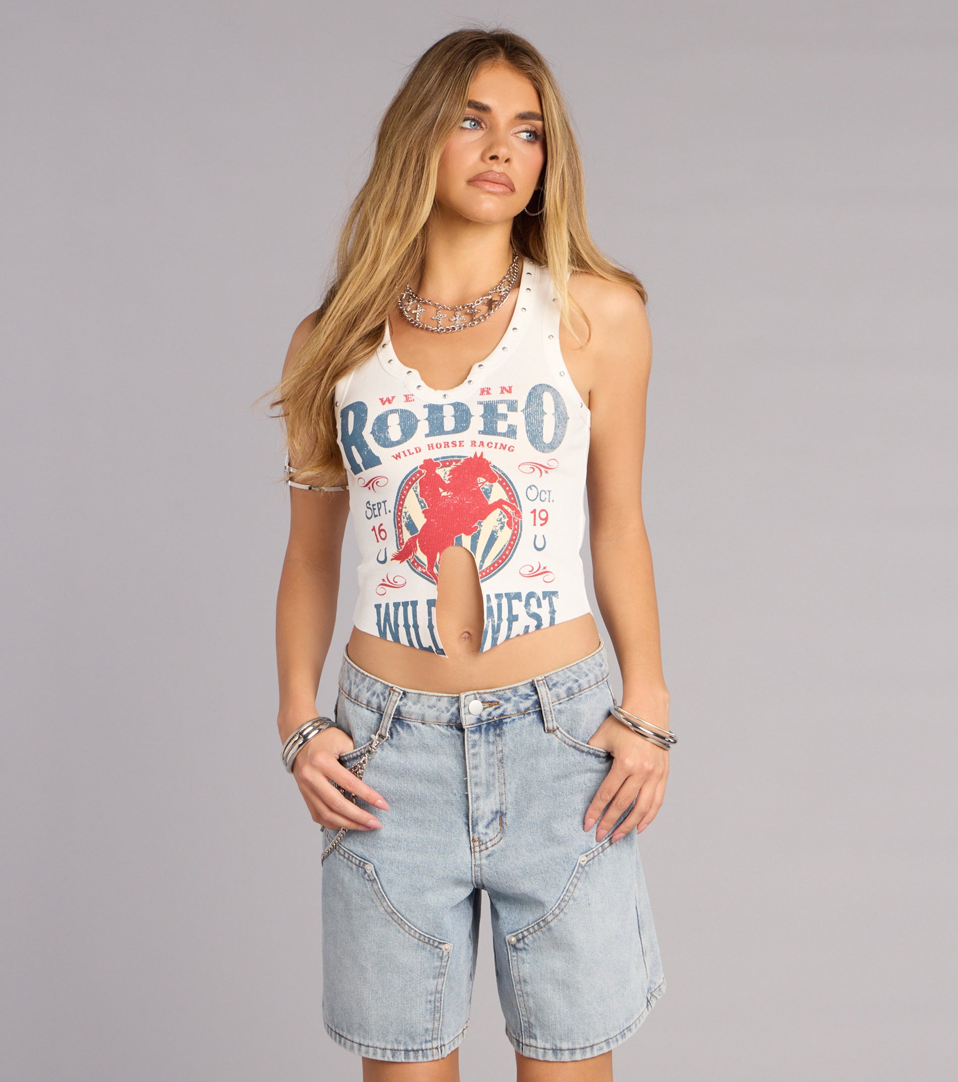 Wild West Rodeo Graphic Tank Top