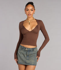 Own the Moment Long Sleeve Crop Top