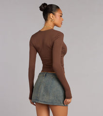 Own the Moment Long Sleeve Crop Top