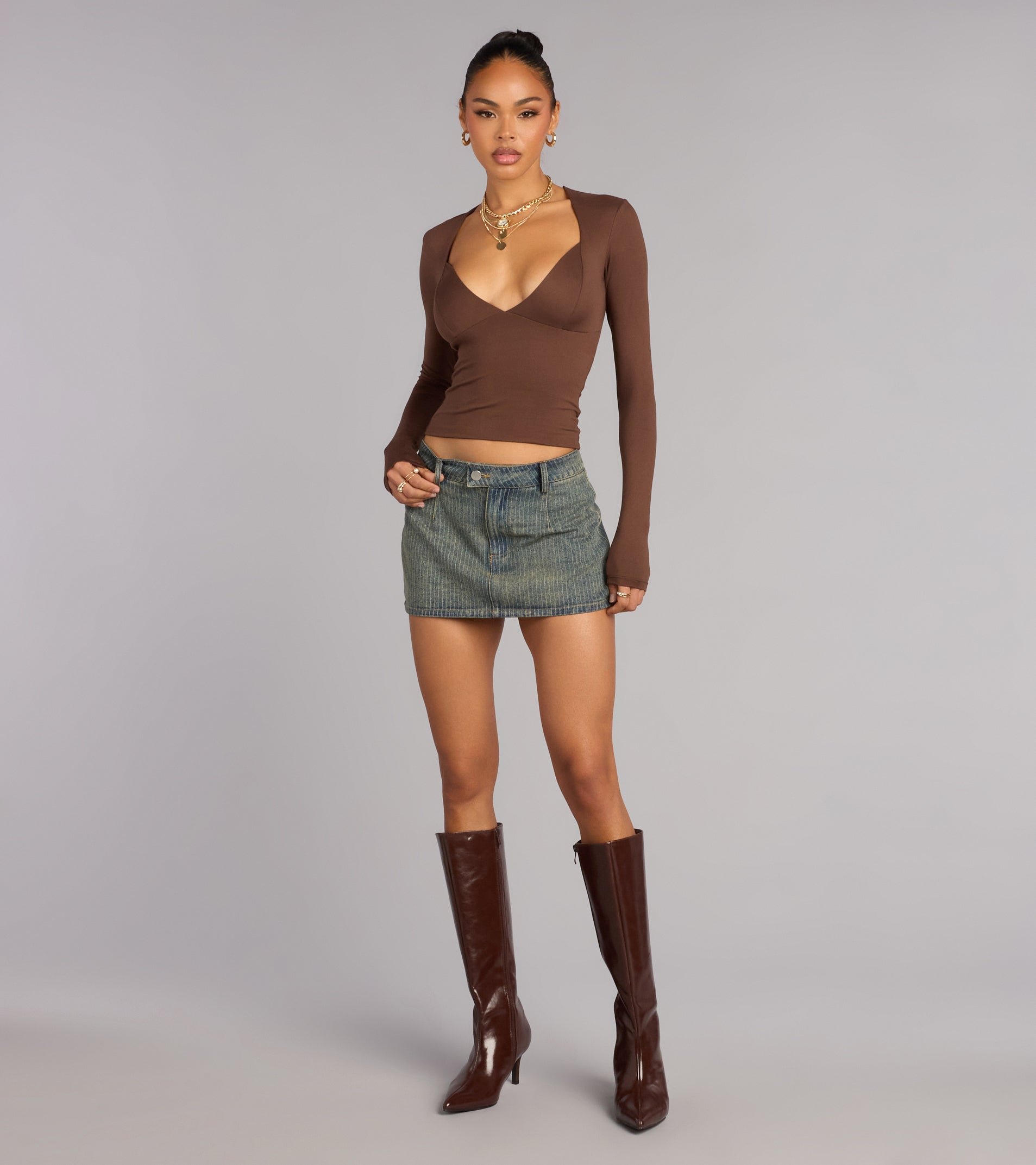 Own the Moment Long Sleeve Crop Top