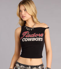 J’Adore Cowboys Graphic Crop Top