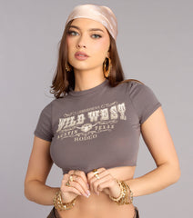 Wild West Rodeo Crop Graphic Tee