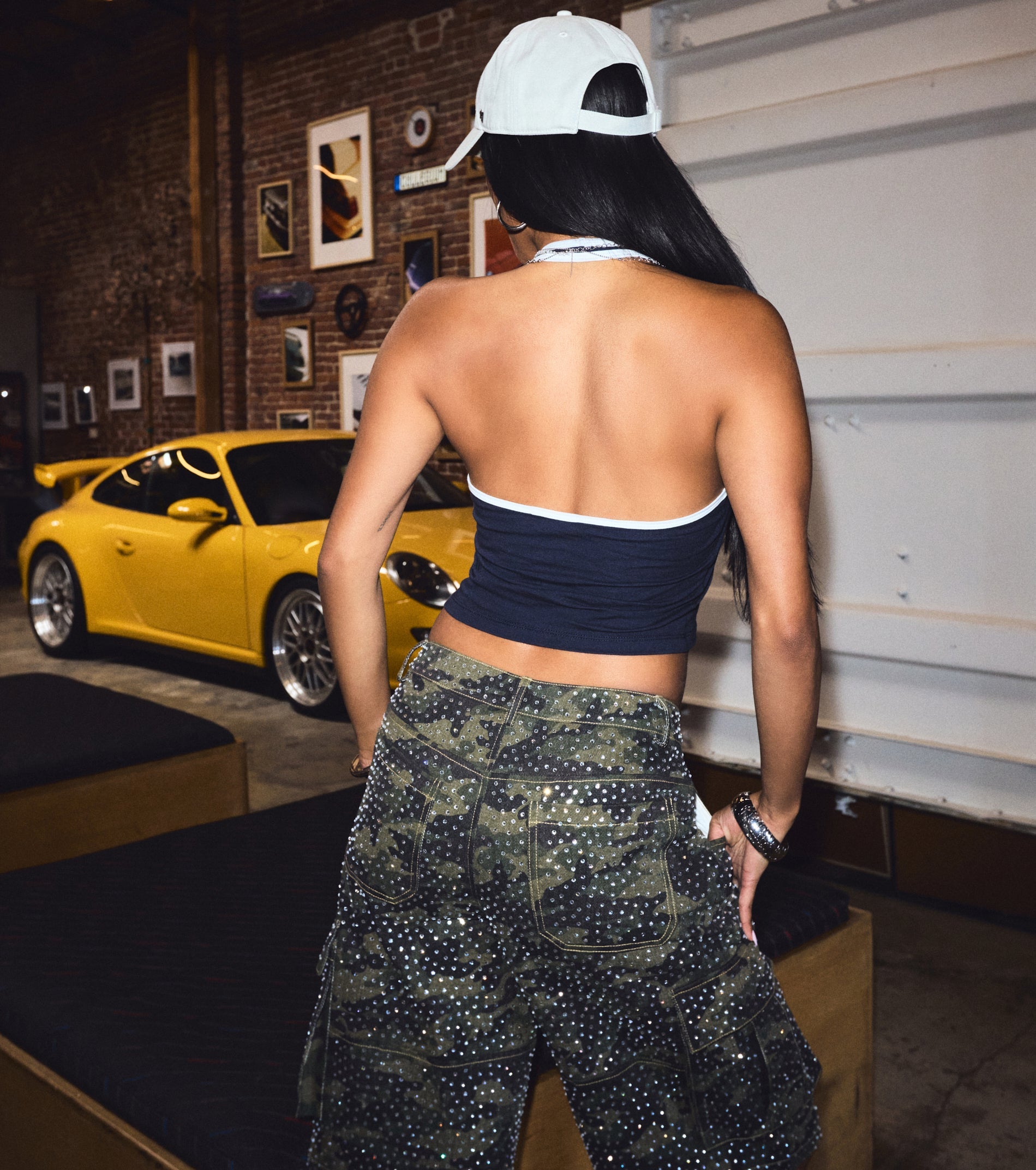 City Glam New York Cropped Halter Top