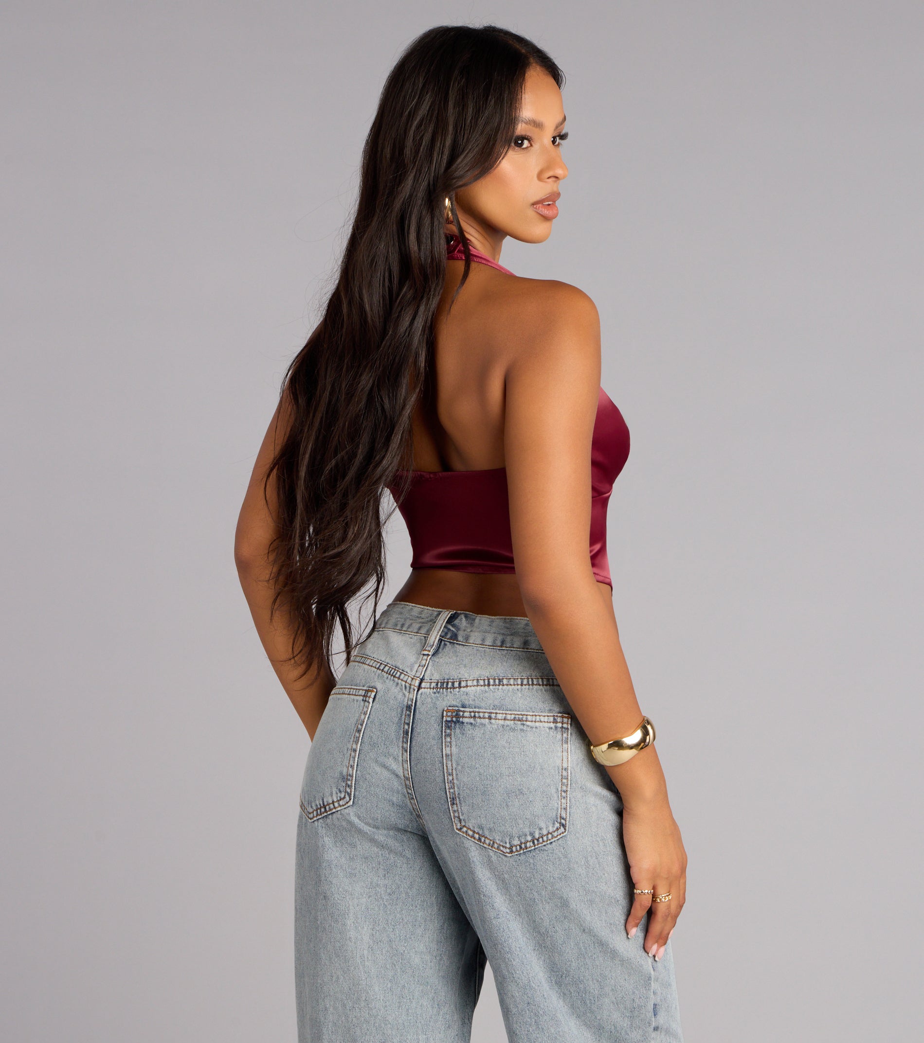 Night Moves Satin Halter Top