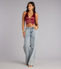 Night Moves Satin Halter Top