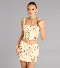 Spotted Muse Leopard Cropped Corset
