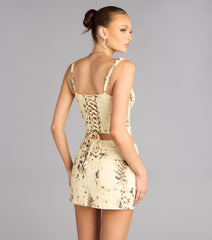 Spotted Muse Leopard Cropped Corset