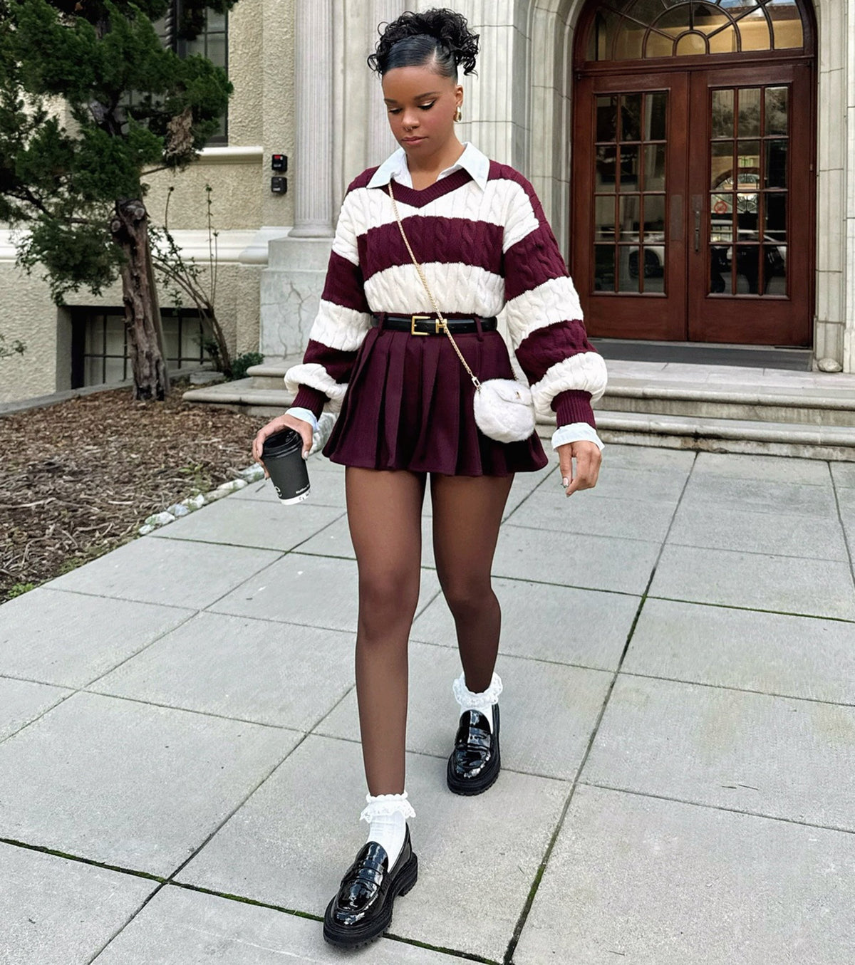 Chill Prep Striped V-Neck Sweater