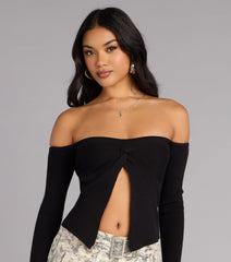 Casual Chic Vibe Off-The-Shoulder Top