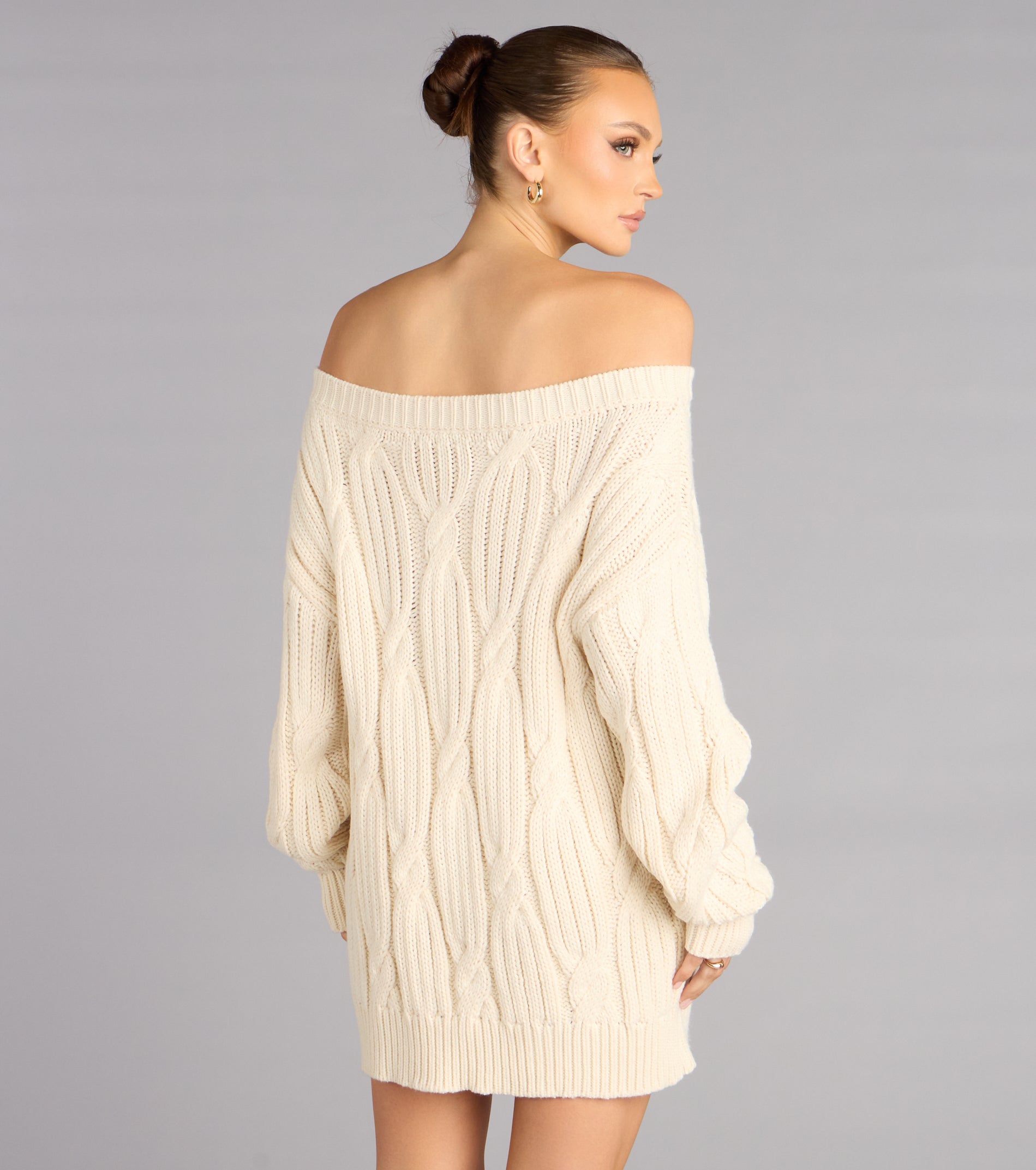 Cozy Tease Off-Shoulder Oversized Sweater