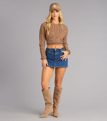 Casual Plans Cable Knit Sweater