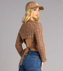 Casual Plans Cable Knit Sweater