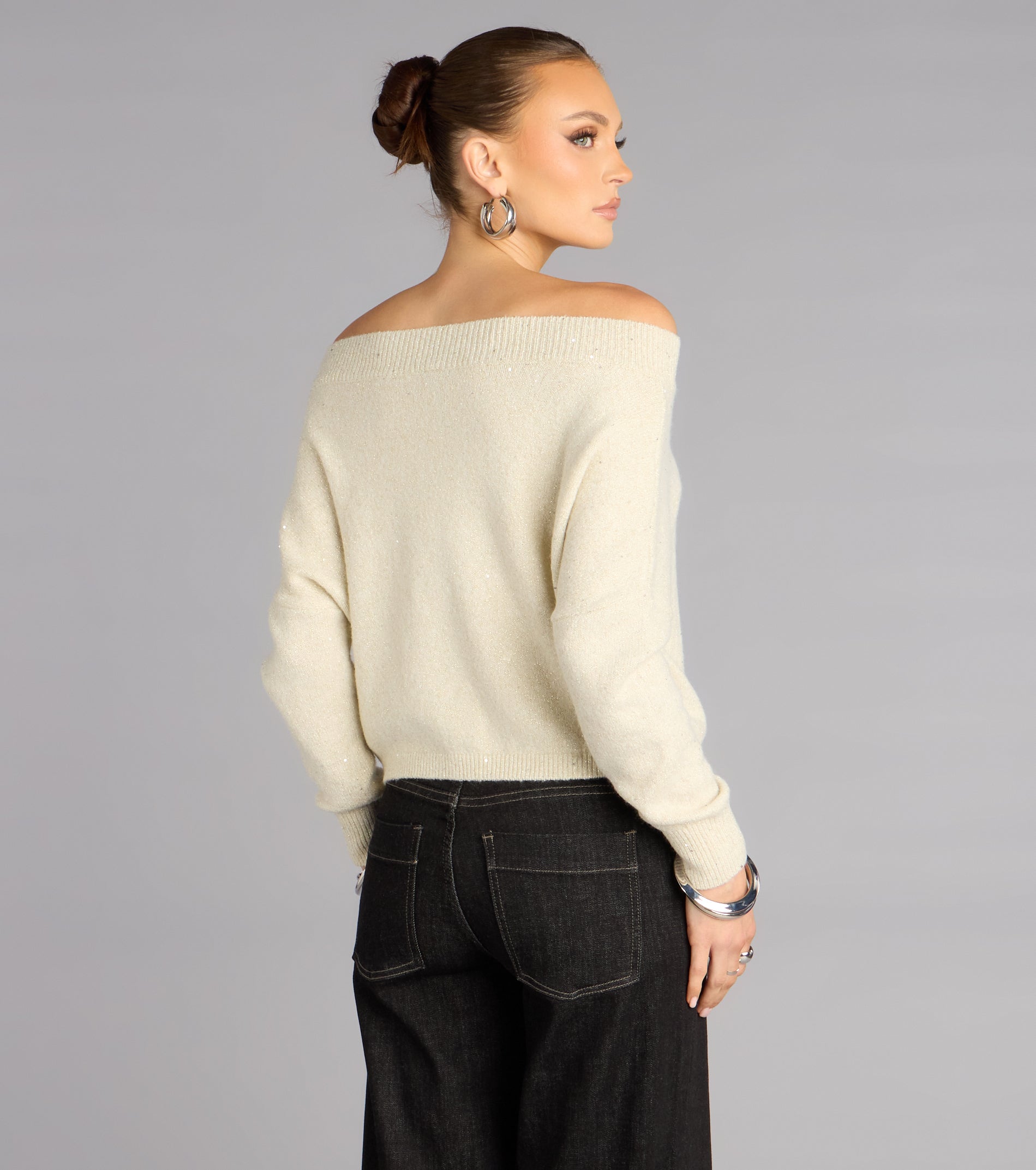 Barely Blush Shimmer Sweater