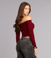 After Hours Attitude Cutout Off-The-Shoulder Top