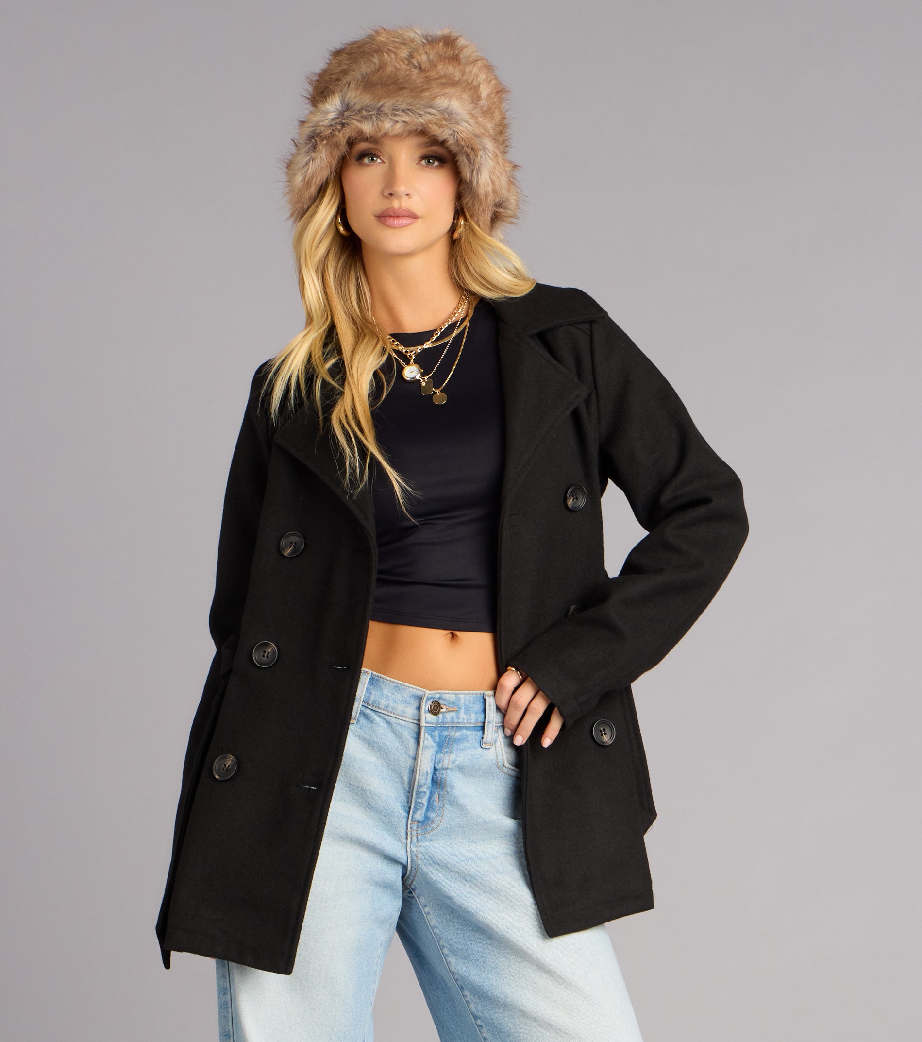 Chic And Snug Belted Button Coat