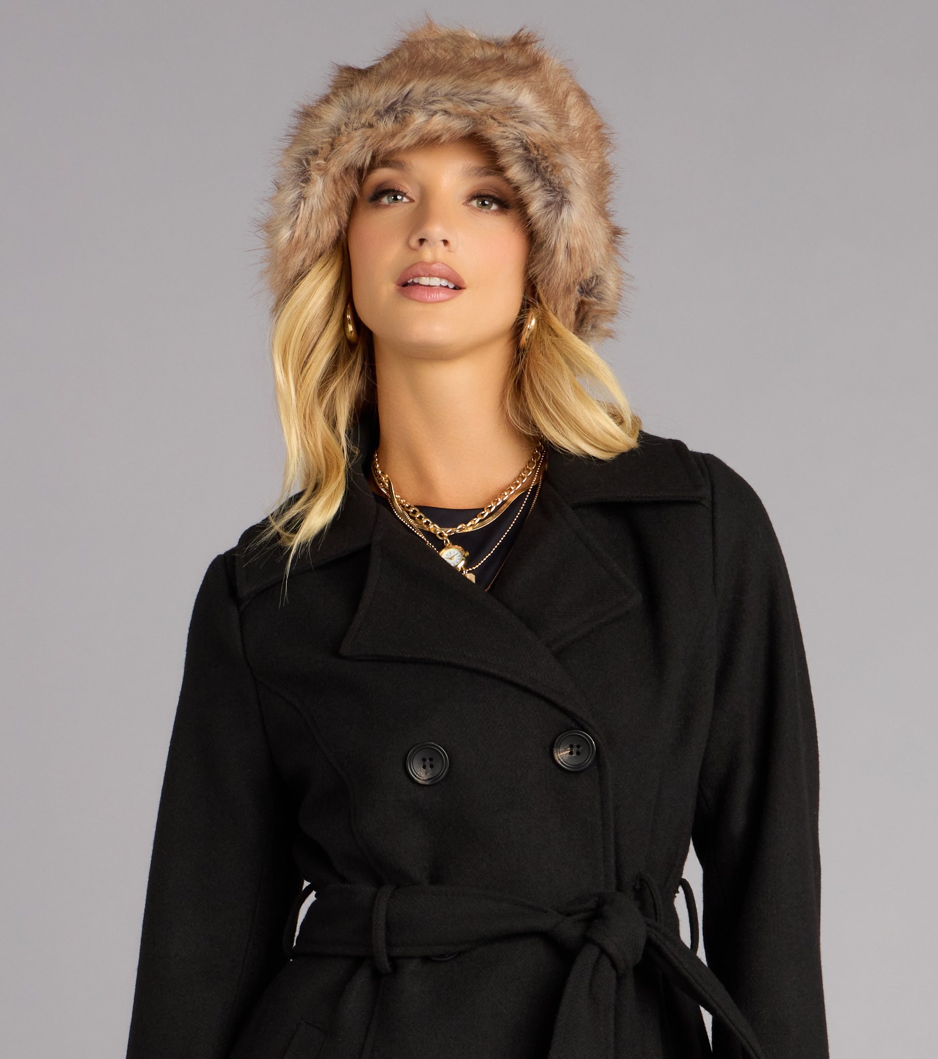 Chic And Snug Belted Button Coat
