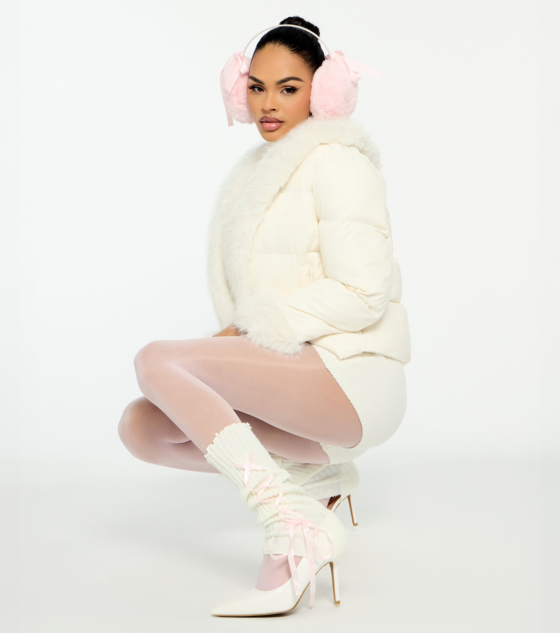 Frost Mode Faux Fur Puffer Jacket