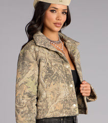Urban Edge Camouflage Puffer Jacket