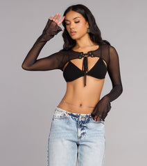 Caught On Camera Lace Up Mesh Topper