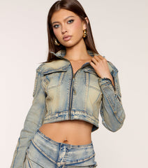 Cool Without Trying Denim Moto Jacket
