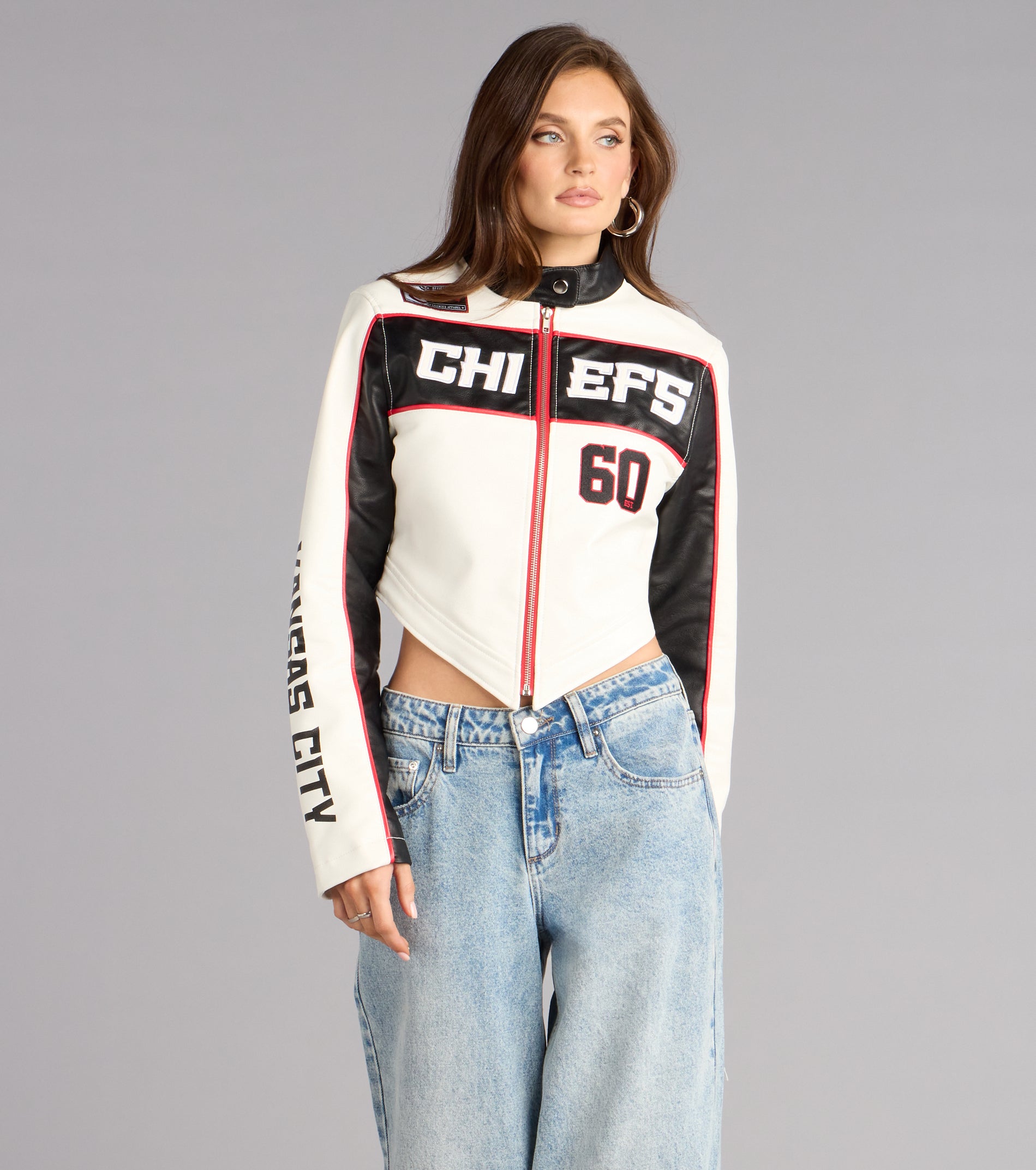 Ultra Game NFL Kansas City Chiefs Moto Jacket
