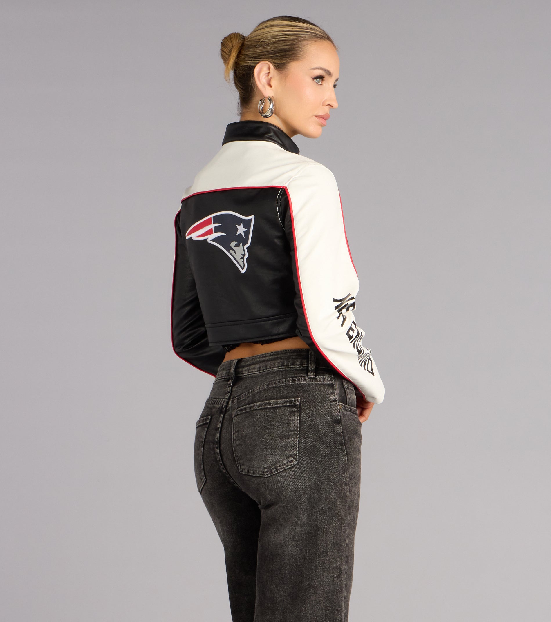Ultra Game NFL New England Patriots Moto Jacket