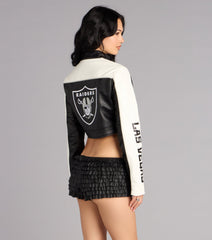 Ultra Game NFL Las Vegas Raiders Moto Jacket