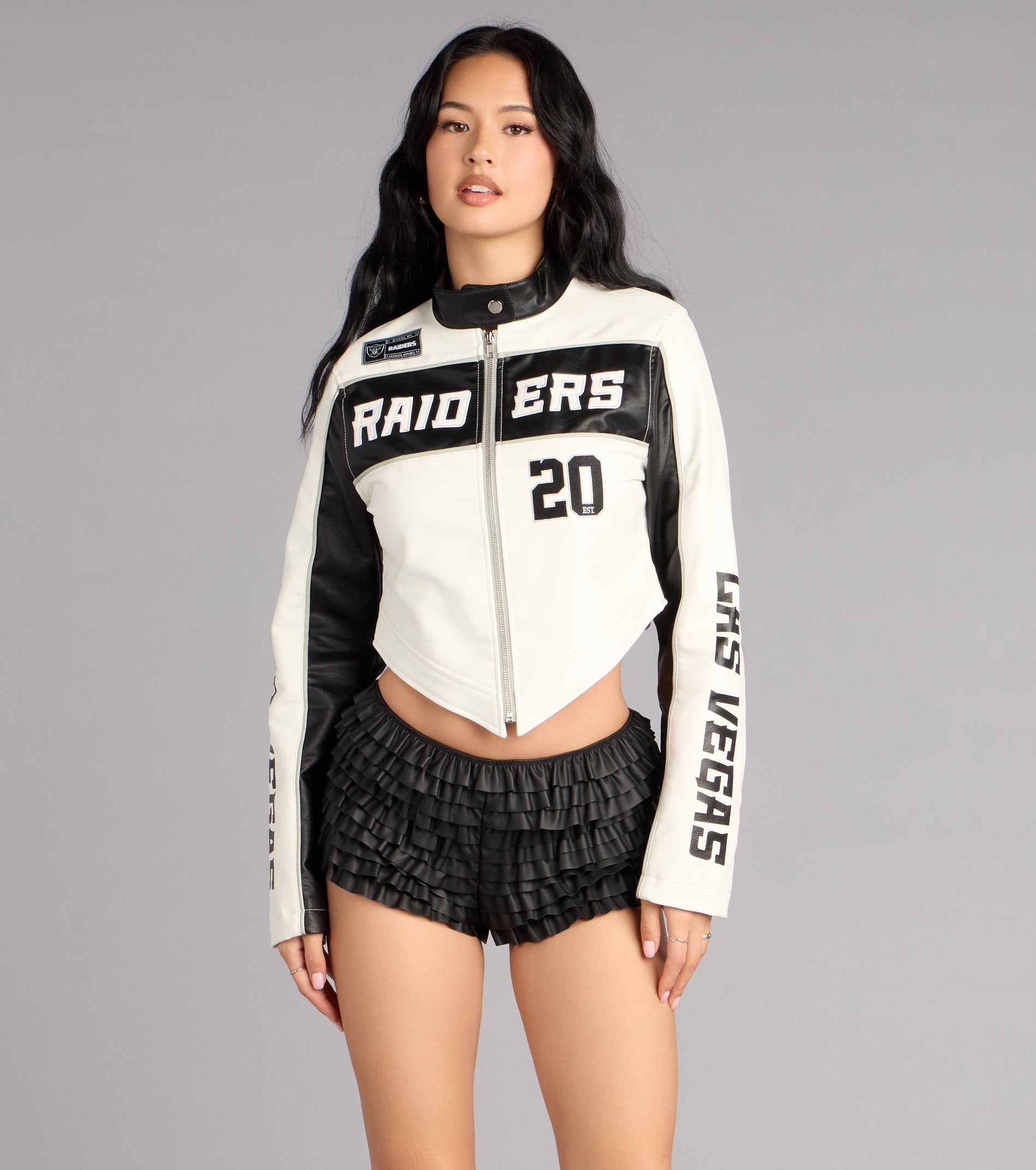 Ultra Game NFL Las Vegas Raiders Moto Jacket