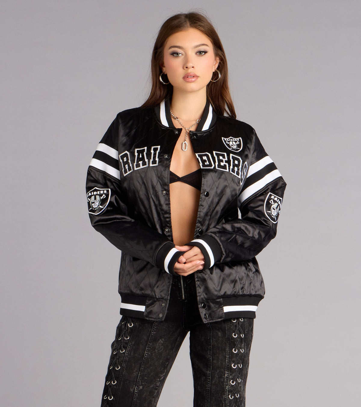 Ultra Game NFL Las Vegas Raiders Bomber Jacket