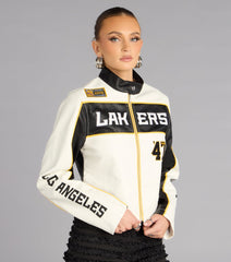 Ultra Game NBA Lakers Moto Jacket