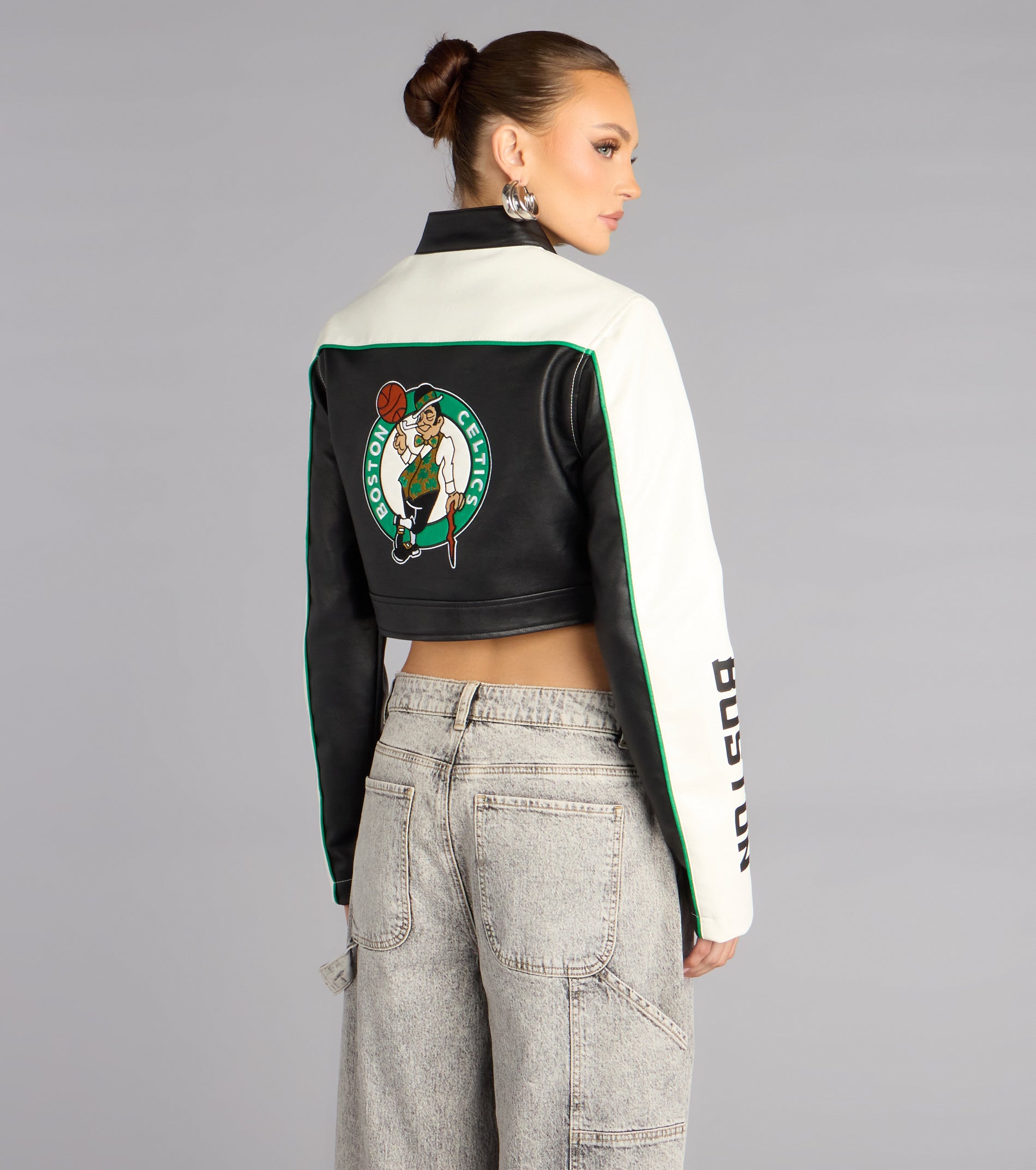 Ultra Game NBA Celtics Moto Jacket