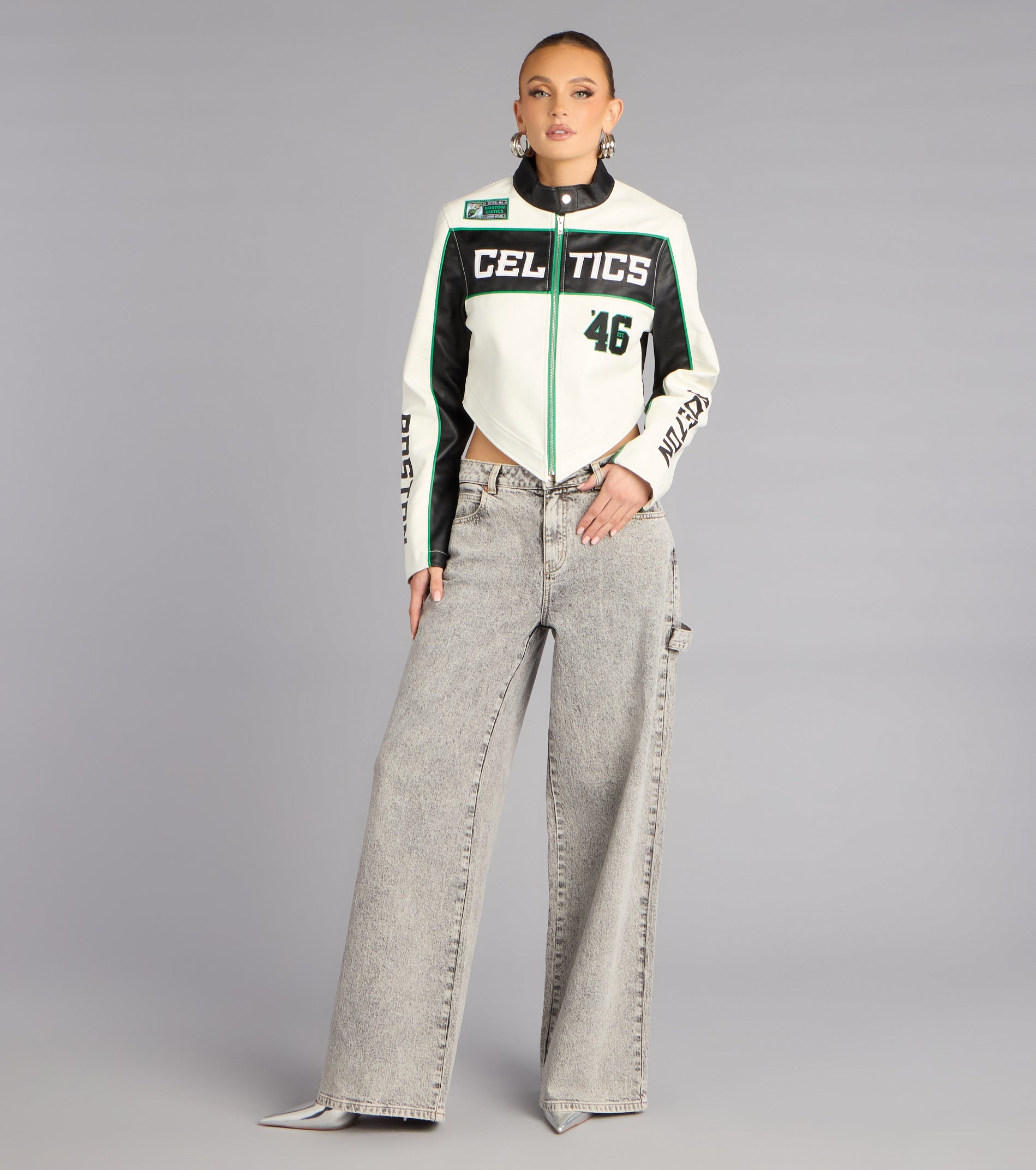 Ultra Game NBA Celtics Moto Jacket