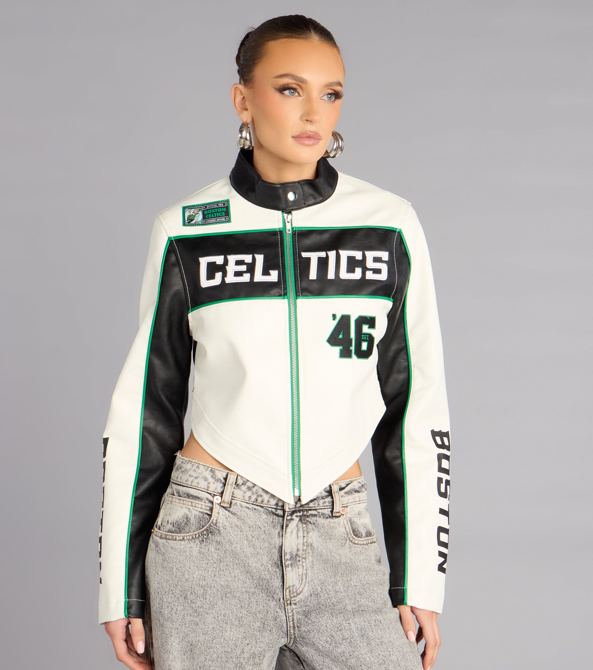 Ultra Game NBA Celtics Moto Jacket