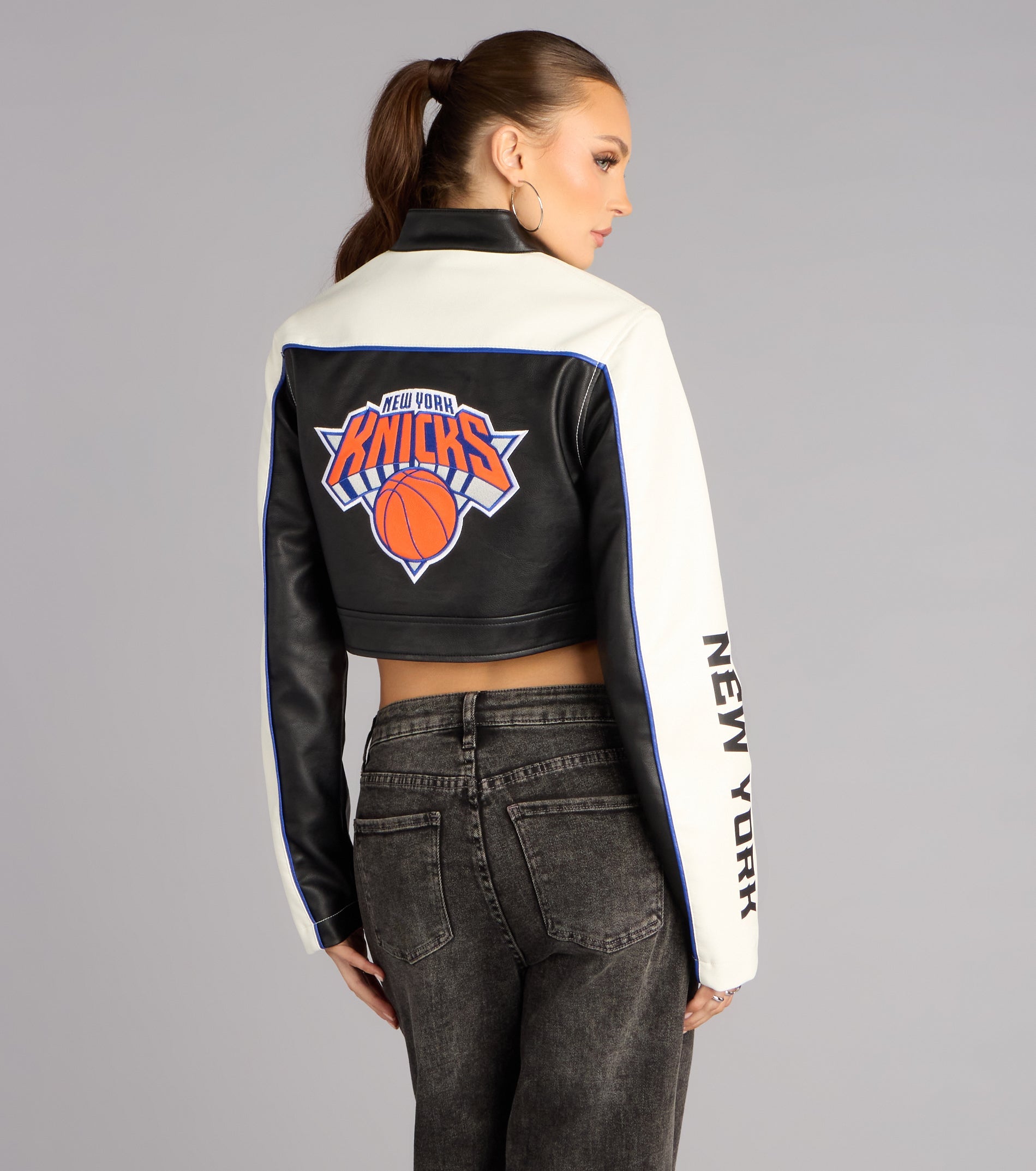 Ultra Game NBA Knicks Moto Jacket