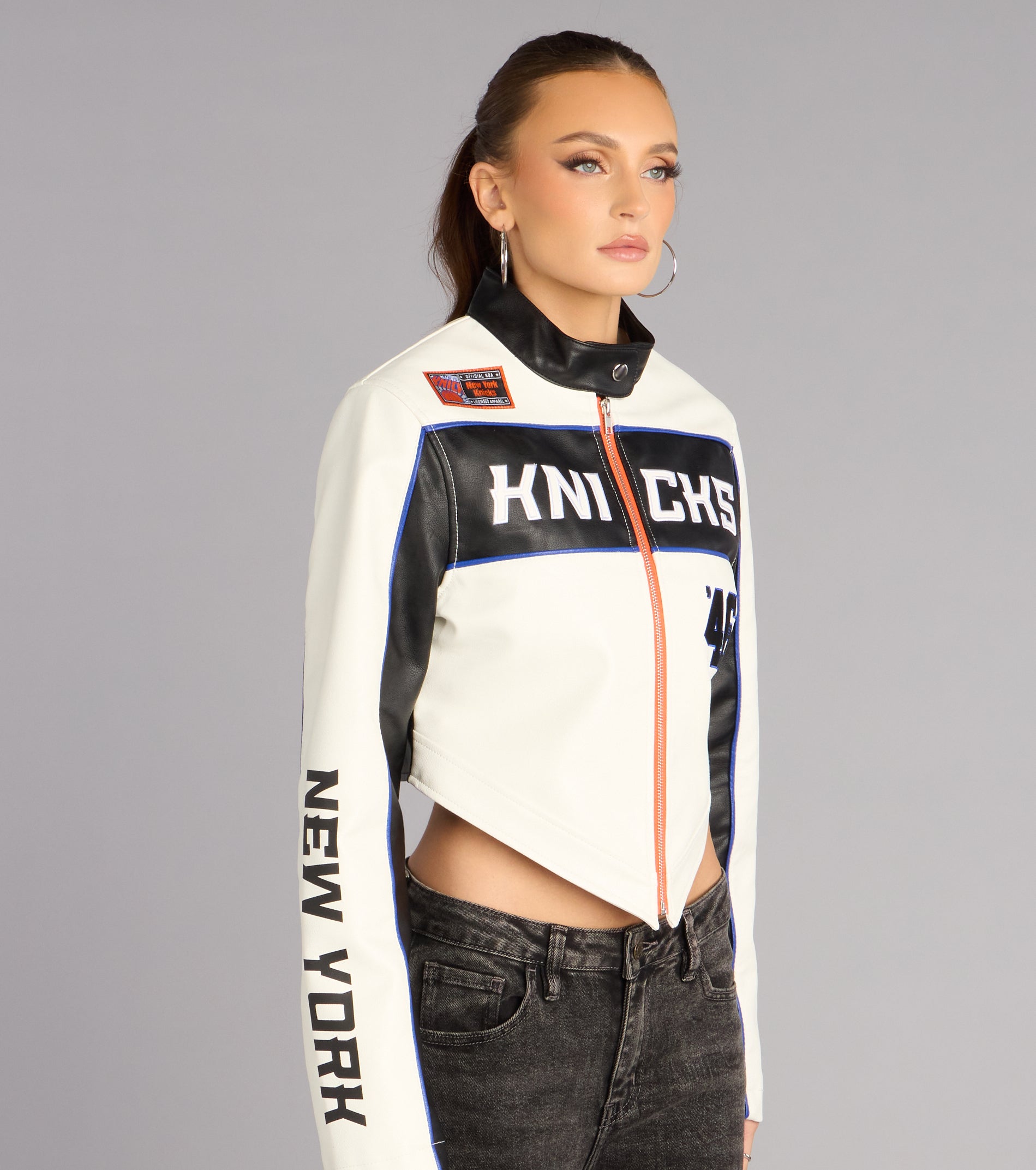 Ultra Game NBA Knicks Moto Jacket