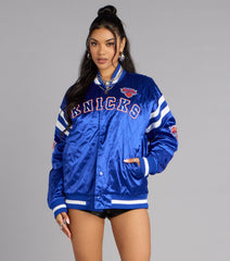Ultra Game NBA Knicks Satin Bomber Jacket
