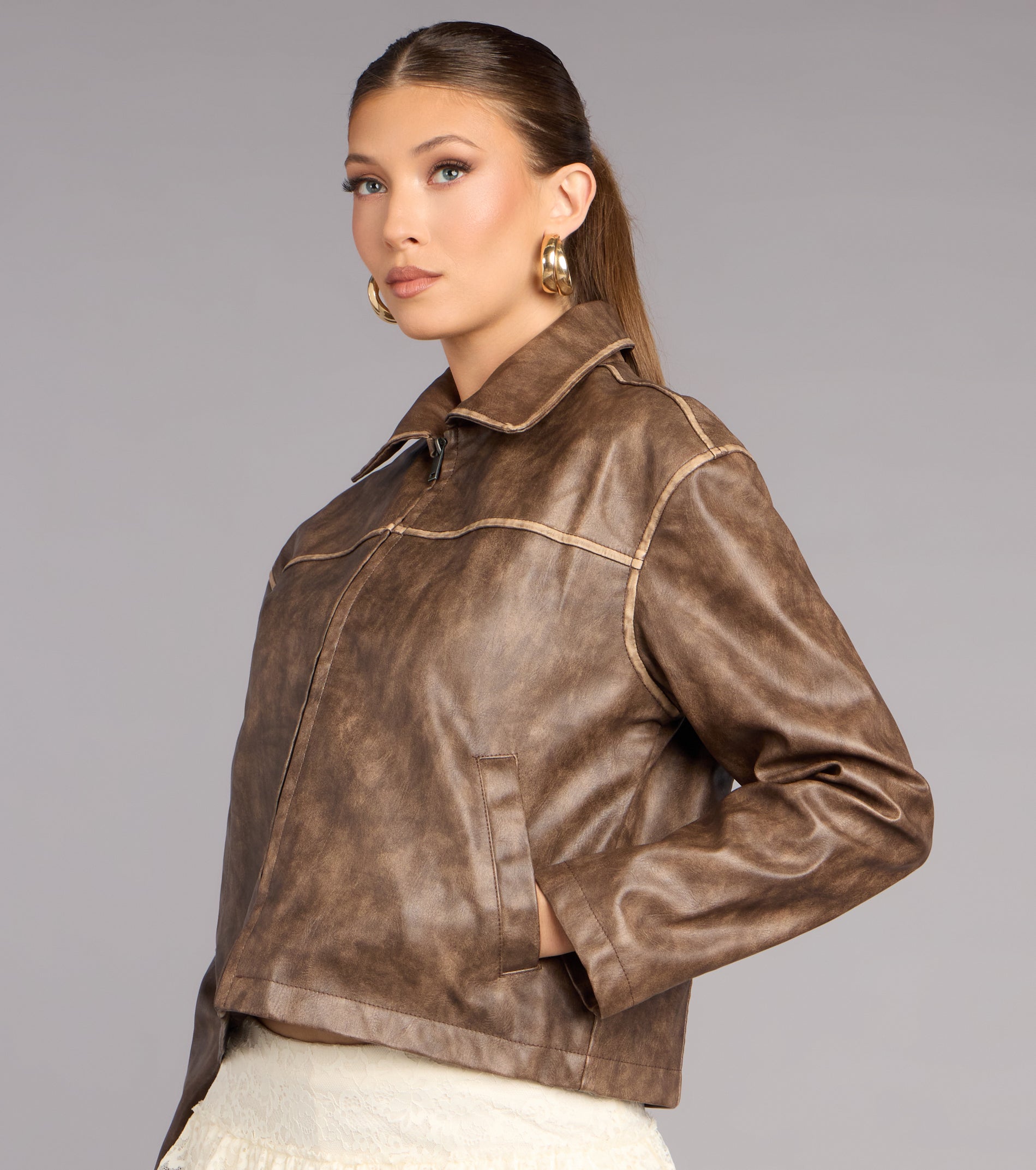 Cool It Cowgirl Faux Leather Jacket