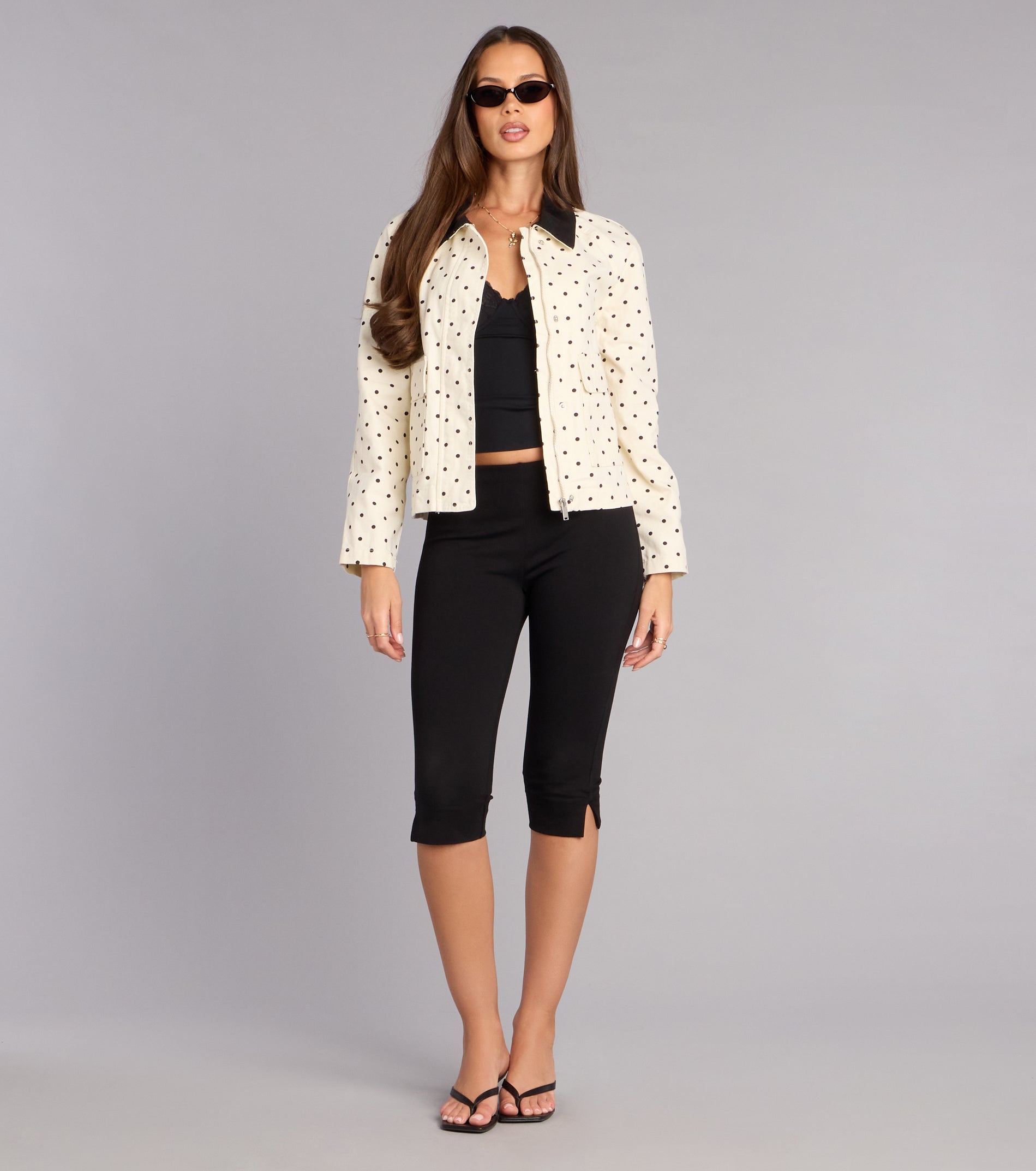 City Stroll Polka Dot Barn Jacket