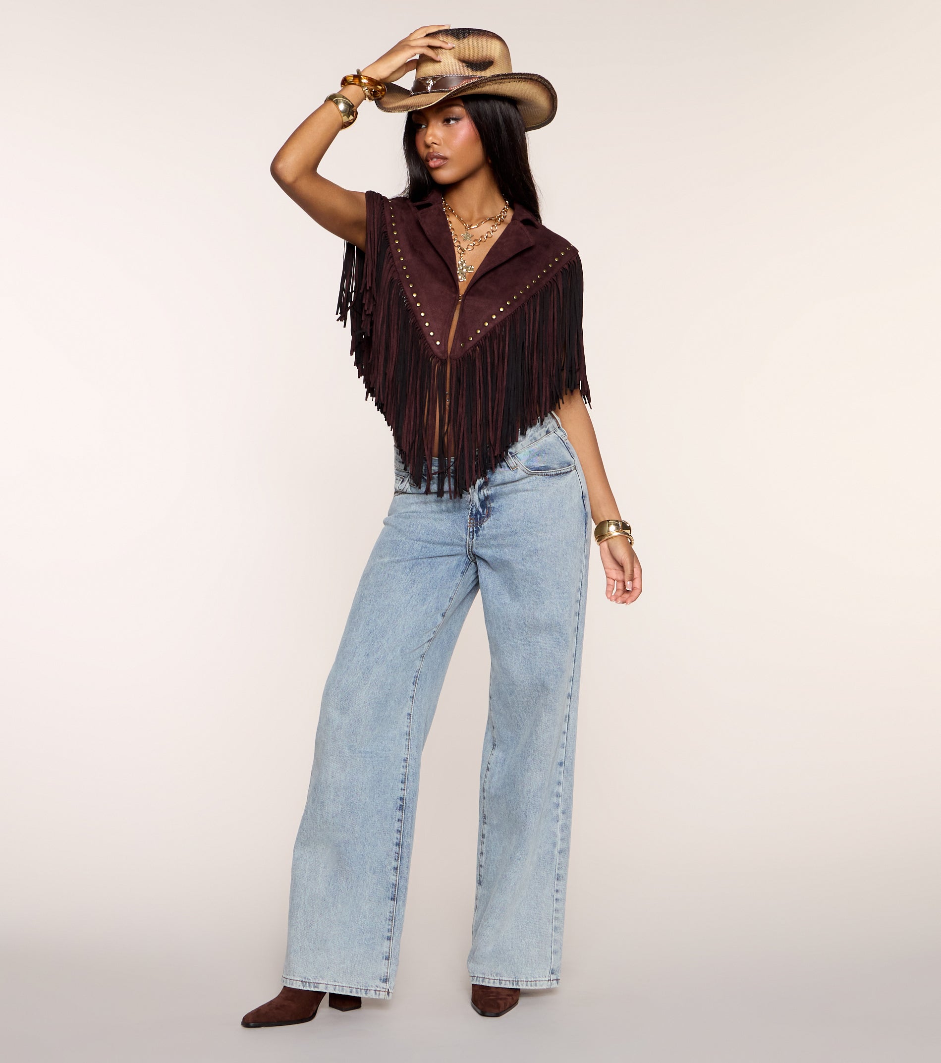 Cowgirl After Dark Fringe Topper